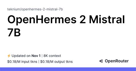 openhermes 2 mistral